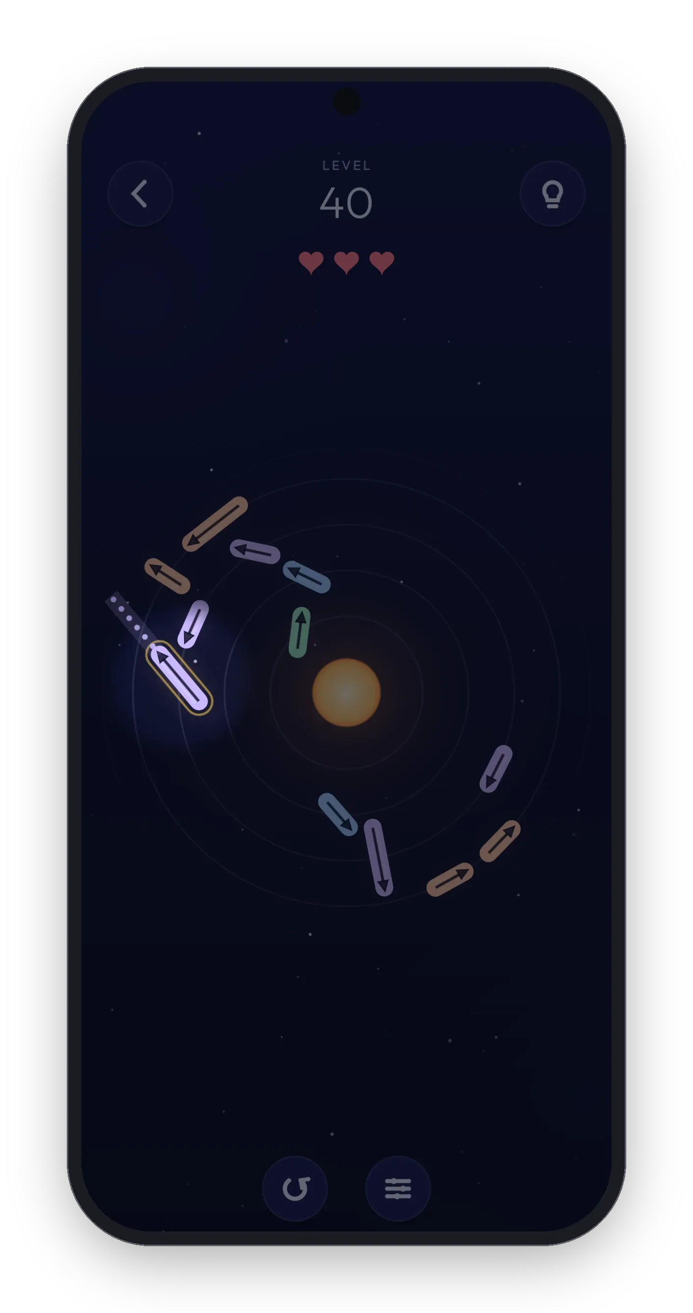 Apsis's hint lighting one free arrow and drawing its way out