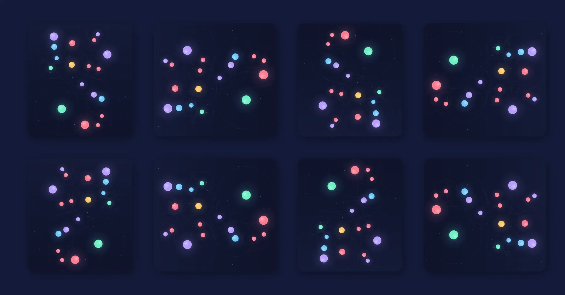 One Carillon field shown in all eight turns and mirrors