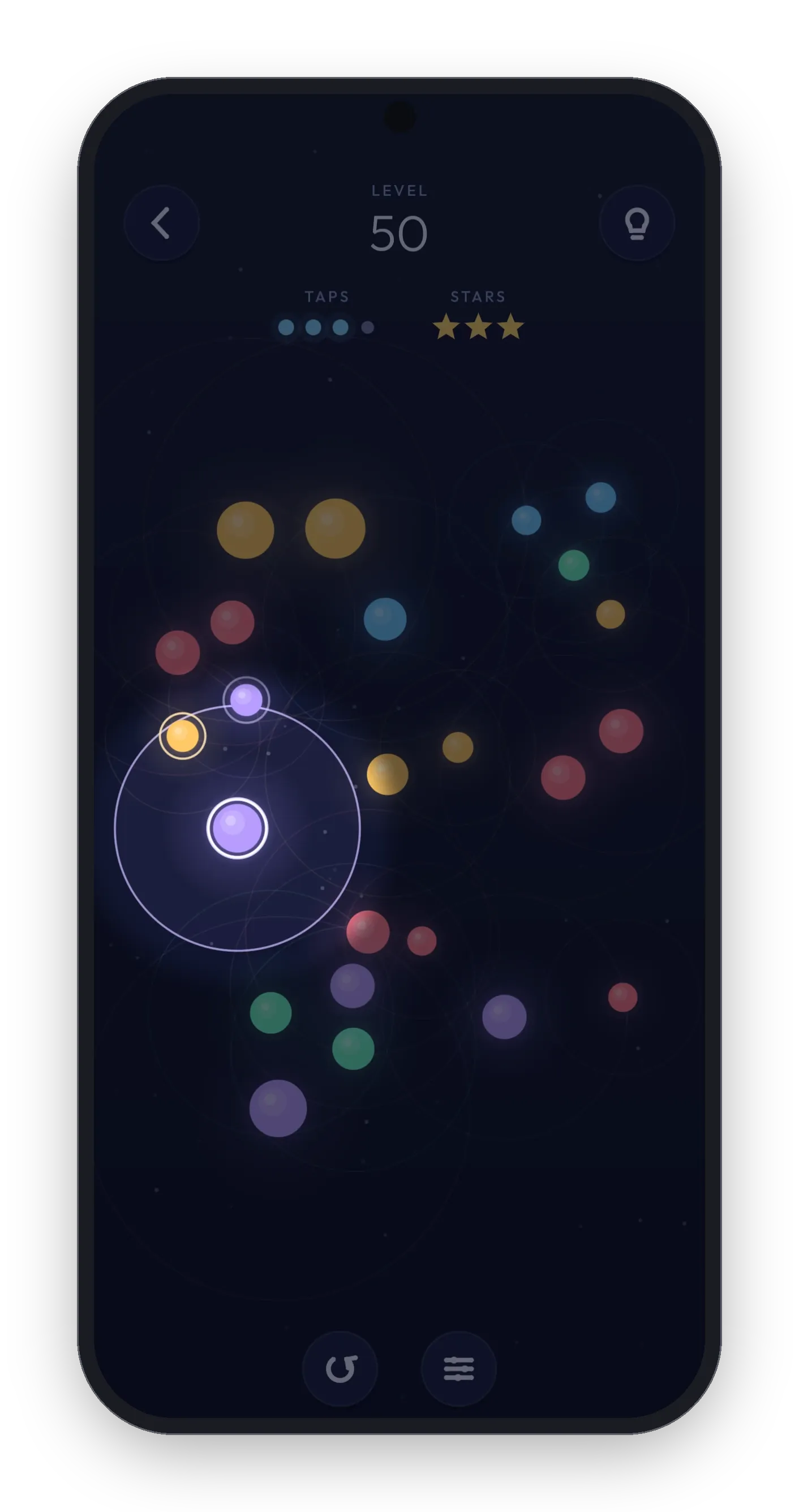 Carillon's hint dimming the field around the best tap and the reach of its ring
